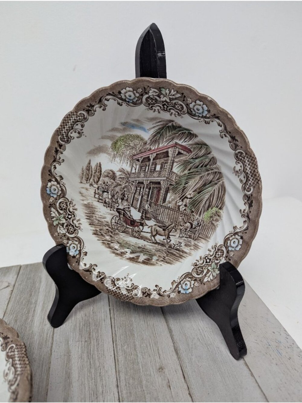 Vintage Set 3 Johnson Bros Cereal Soup Bowls Heritage Hall French Provincial 7" - Picture 2 of 6